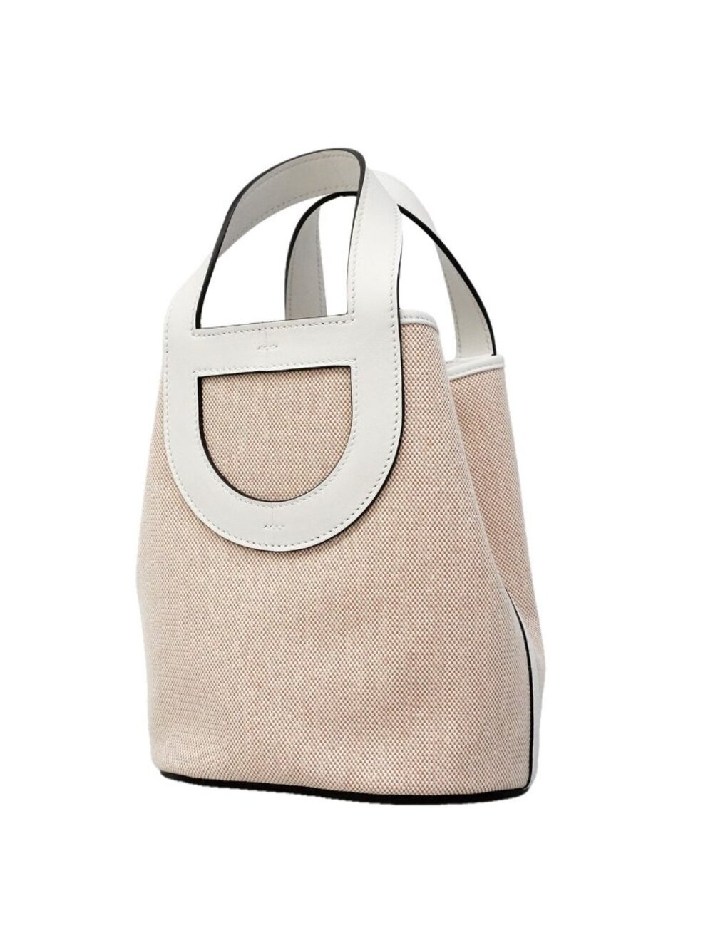 Hermes Handbag in the Loop 18 Toile H New White Silver